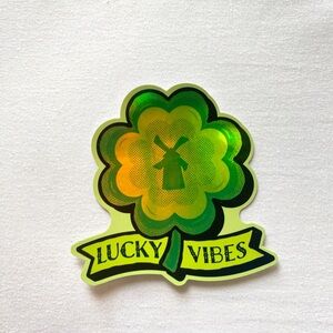 Lucky Vibes Green Dutch Bros Sticker